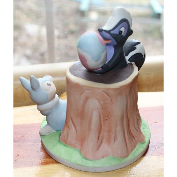 vintage Walt Disney Productions Bambi Thumper Flower the Skunk Easter Figurine. - Picture 3 of 7